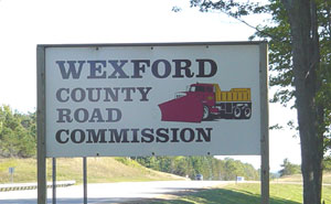 PIcture of Wexford County Road COmmission Sign